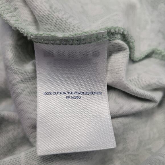 Lands End Shirt Womens Small Green Floral 3/4 Sleeve Cotton Tunic Top Cottage - Picture 12 of 13